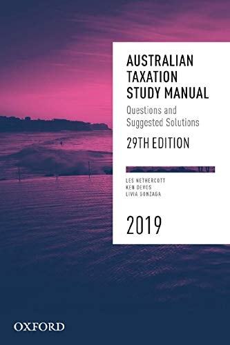Australian Taxation Study Manual: Questions and Suggested Solutions