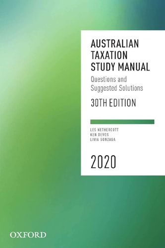 Australian Taxation Study Manual: Questions and Suggested Solutions