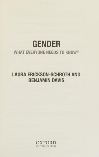 Gender: What Everyone Needs to Know