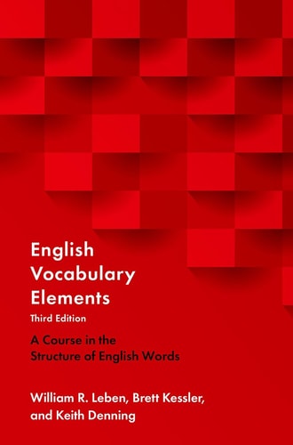 English Vocabulary Elements A Course in the Structure of English Words