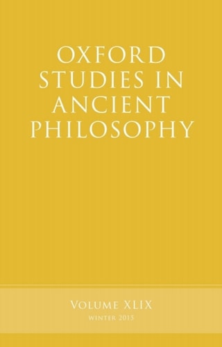 Oxford Studies in Ancient Philosophy: Volume 49