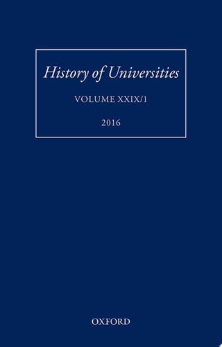 History of Universities: Volume XXIX/1