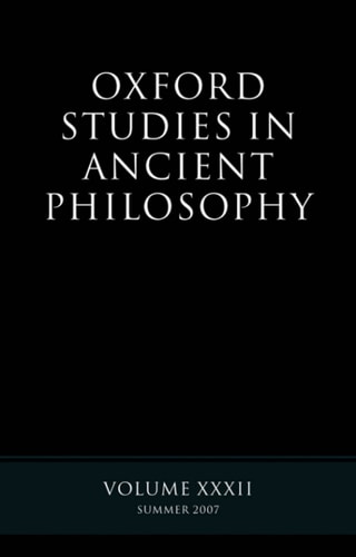 Oxford Studies in Ancient Philosophy XXXII