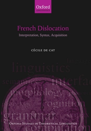 French Dislocation: Interpretation, Syntax, Acquisition