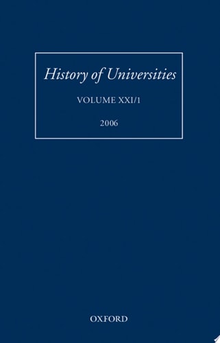 History of Universities: Volume XXI/1