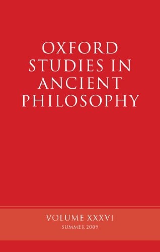 Oxford Studies in Ancient Philosophy: Volume XXXVI