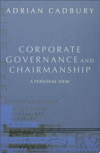 Corporate Governance and Chairmanship: A Personal View