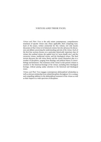 Virtues and Their Vices