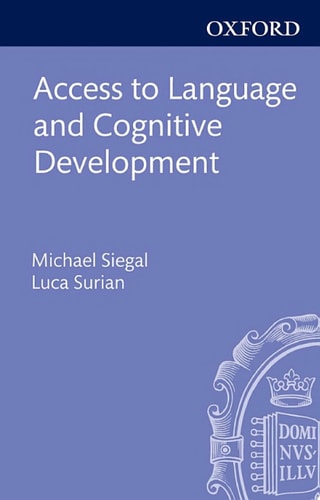 Access to Language and Cognitive Development