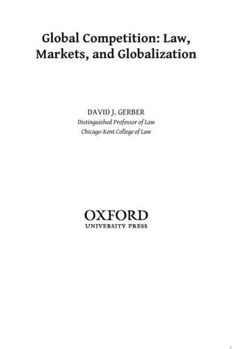 Global Competition: Law, Markets, and Globalization