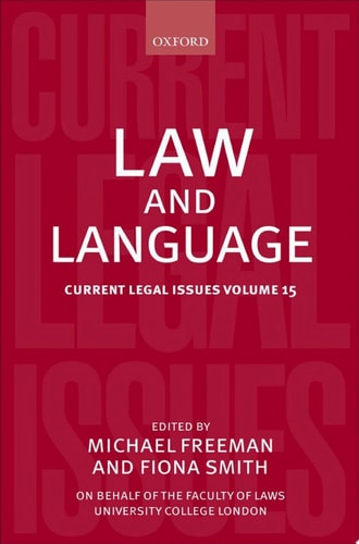 Law and Language: Current Legal Issues, Volume 15