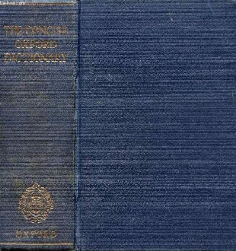 The Concise Oxford Dictionary of Current English