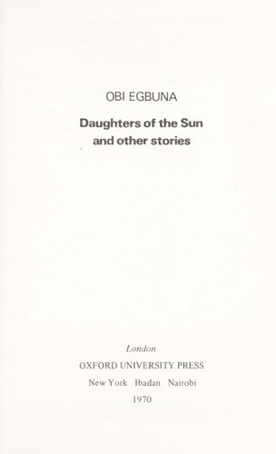 Daughters of the Sun: And Other Stories