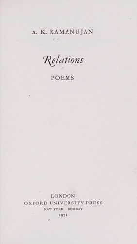Relations: Poems
