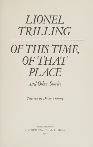 Of This Time, of That Place, and Other Stories