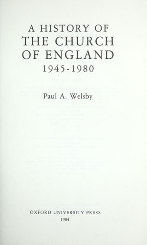 History of the Church of England: 1945-1980