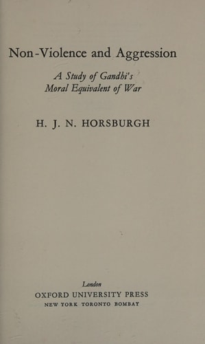 Nonviolence and Aggression