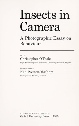 Insects in Camera
