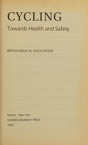 Cycling: Towards Health and Safety