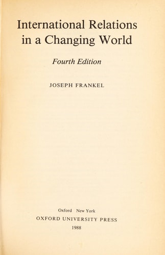 International Relations in a Changing World