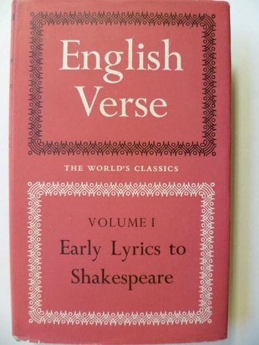 English Verse: Early Lyrics to Shakespeare