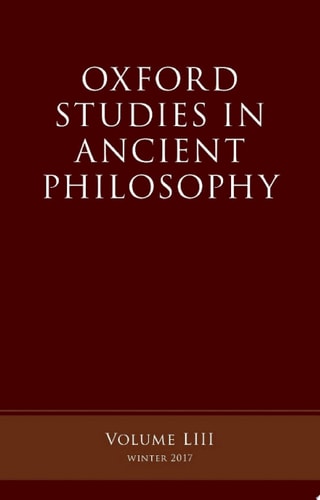 Oxford Studies in Ancient Philosophy: Volume 53