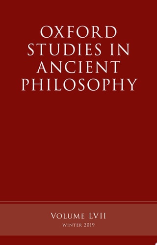 Oxford Studies in Ancient Philosophy: Volume LVII