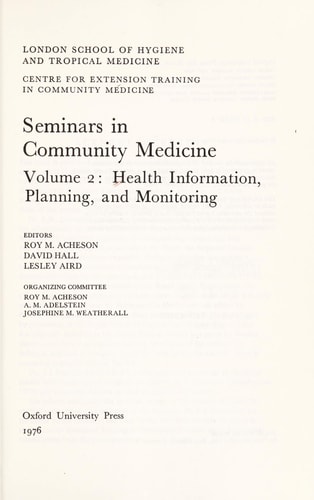 Seminars in Community Medicine