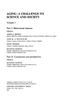 Aging: A Challenge to Science and Society, Volume 3: Behavioral Sciences and Conclusions