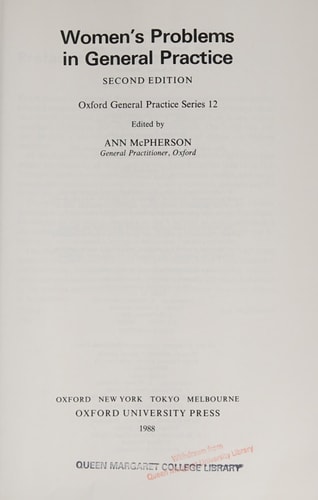 Women's Problems in General Practice