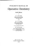 Pickard's Manual of Operative Dentistry (Oxford Medical Publications)