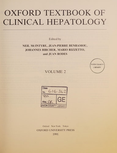 Oxford Textbook of Clinical Hepatology: Two Volume Set