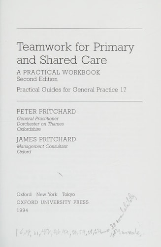 Teamwork for Primary and Shared Care: A Practical Workbook