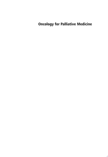 Oncology for Palliative Medicine