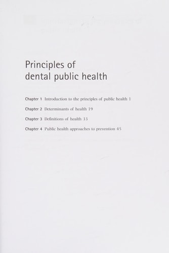 Essential Dental Public Health