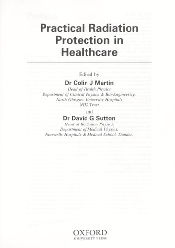 Practical Radiation Protection in Healthcare