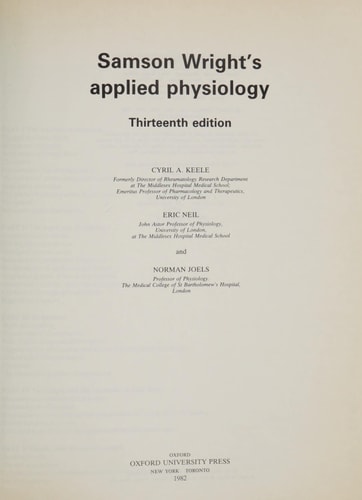Samson Wright's Applied Physiology
