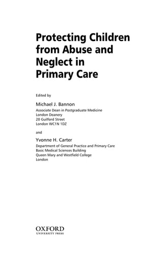 Protecting Children from Abuse and Neglect in Primary Care