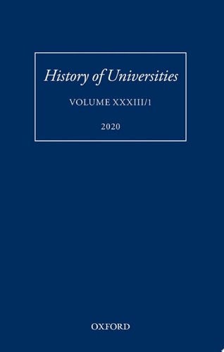 History of Universities: Volume XXXIII/1