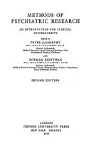 Methods of Psychiatric Research: An Introduction for Clinical Psychiatrists