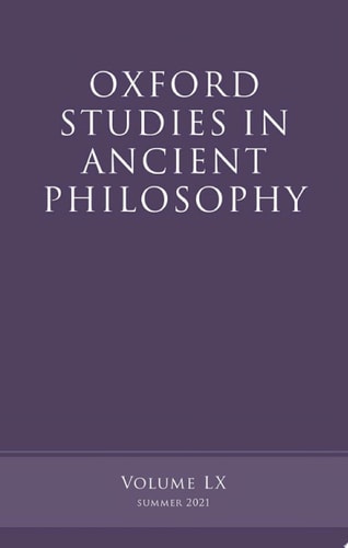 Oxford Studies in Ancient Philosophy: Volume 60