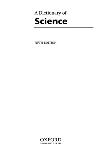 A Dictionary of Science