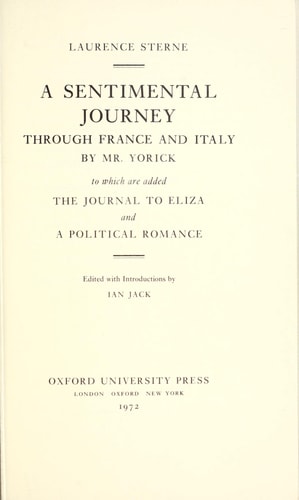 A Sentimental Journey Through France and Italy