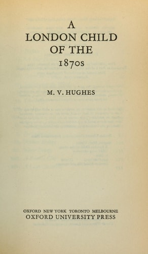 A London Child of the 1870's
