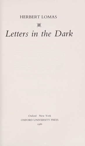Letters in the Dark