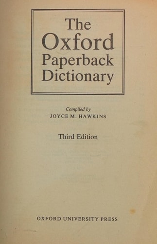The Oxford Paperback Dictionary