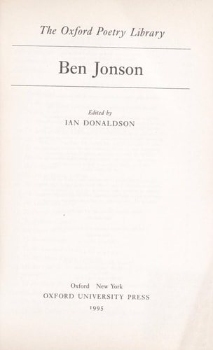 Ben Jonson