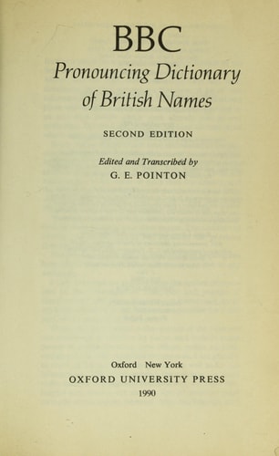 BBC Pronouncing Dictionary of British Names