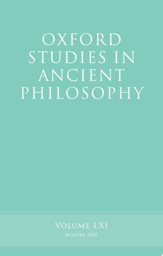 Oxford Studies in Ancient Philosophy: Volume 61