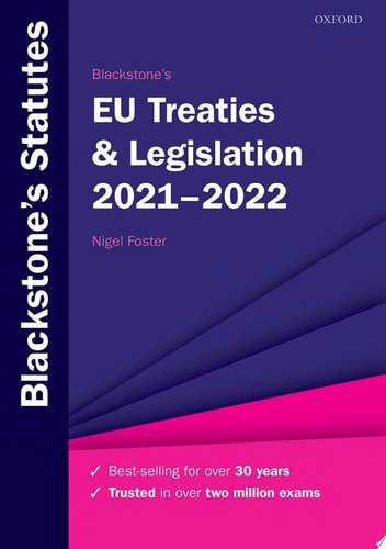 Blackstone's EU Treaties & Legislation